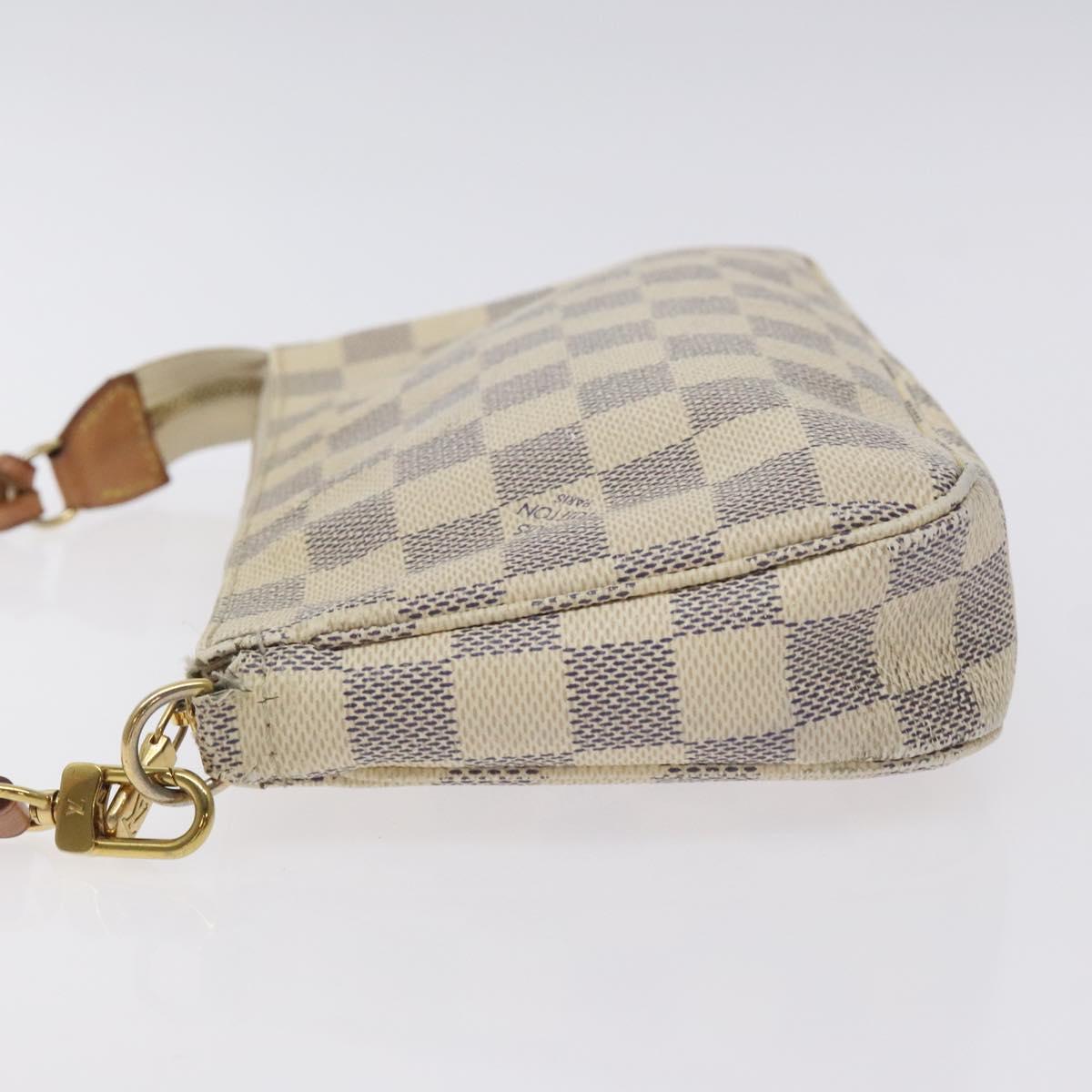 LOUIS VUITTON Damier Azur Pochette Accessoires Pouch N51986 LV Auth 130929