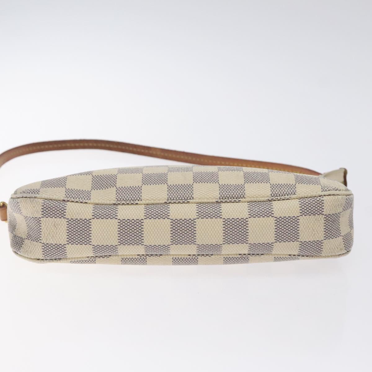 LOUIS VUITTON Damier Azur Pochette Accessoires Pouch N51986 LV Auth 130929