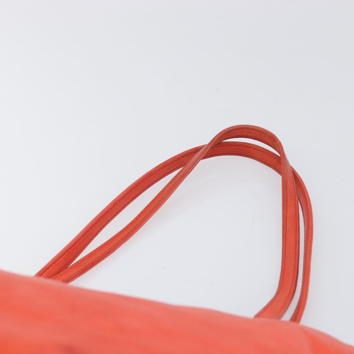 LOEWE Anagram Tote Bag Leather Orange Gold Auth 130963