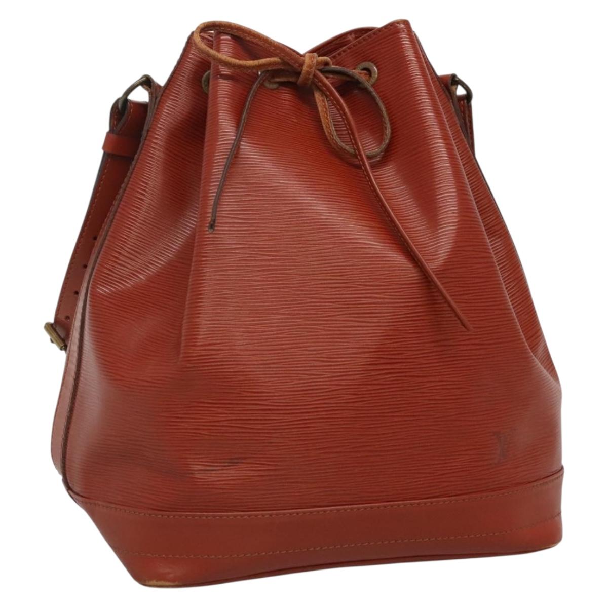 LOUIS VUITTON Epi Noe Shoulder Bag Brown Kenya M44003 LV Auth 130968