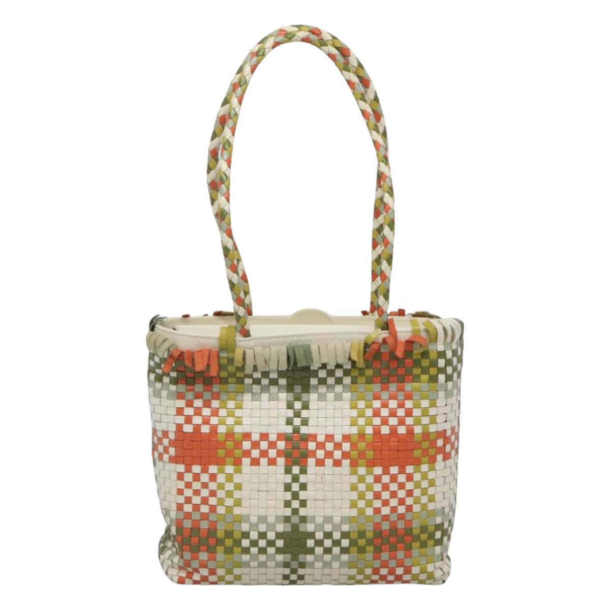 Salvatore Ferragamo Gancini Shoulder Bag Leather Green Silver Auth 130981