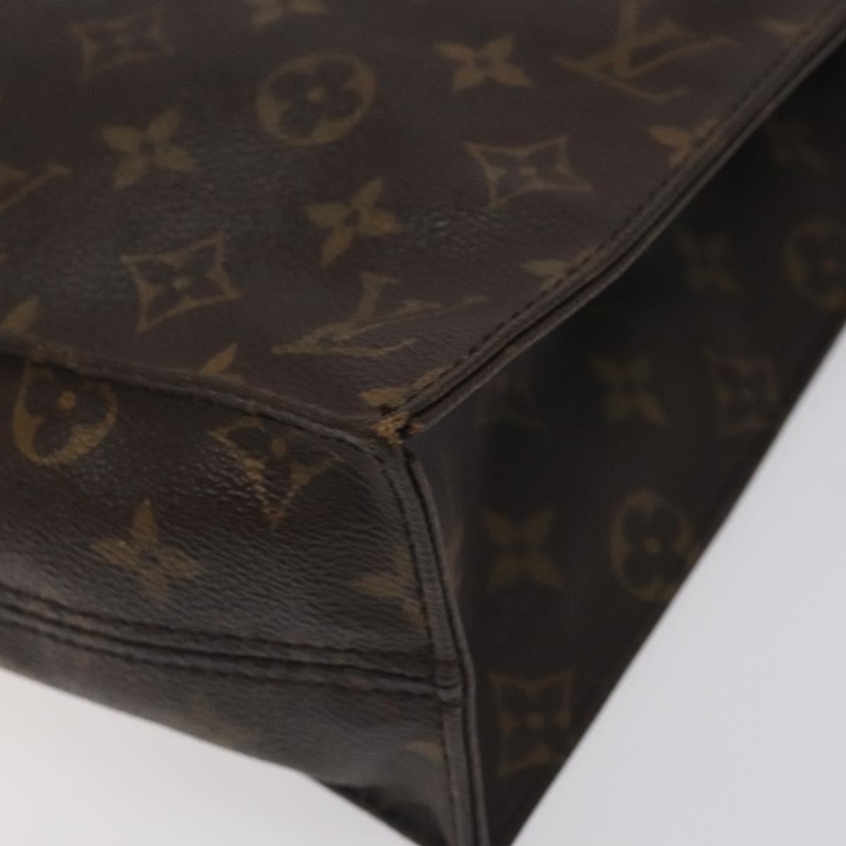 LOUIS VUITTON Monogram Sac Plat Hand Bag M51140 LV Auth 131017