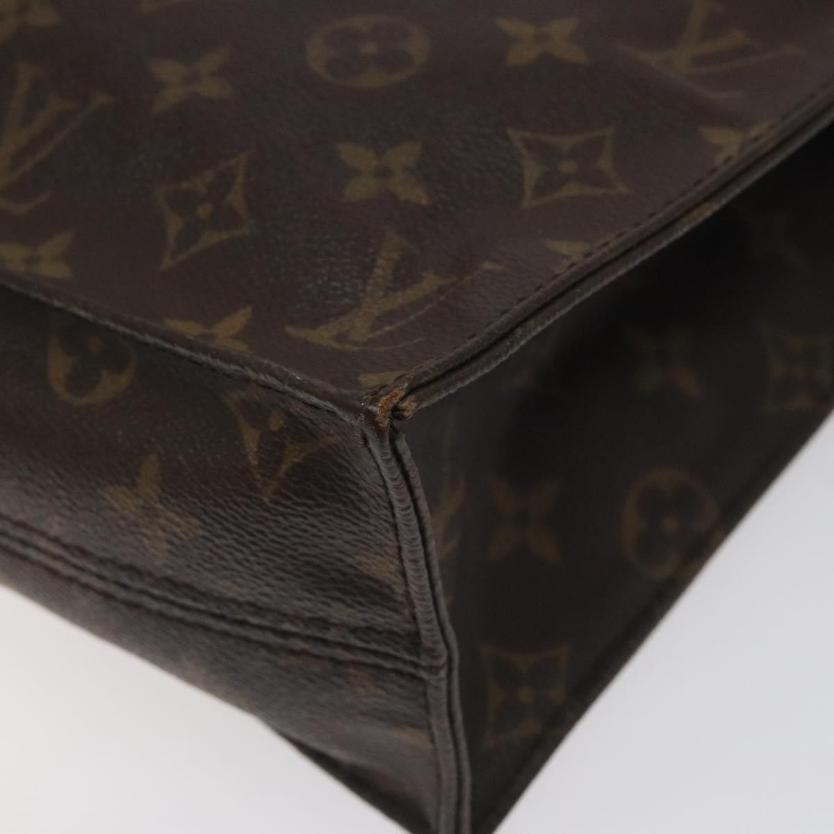 LOUIS VUITTON Monogram Sac Plat Hand Bag M51140 LV Auth 131017
