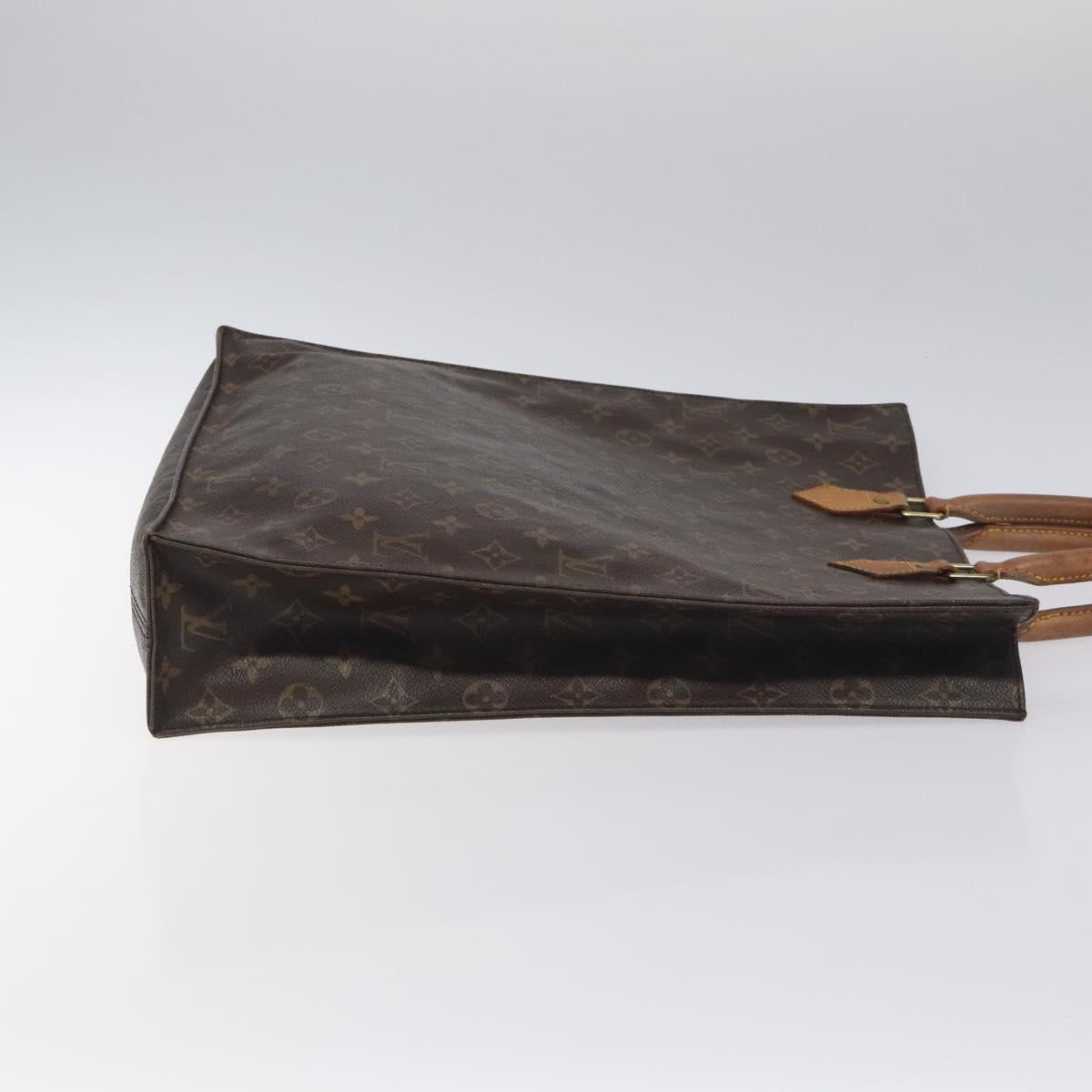 LOUIS VUITTON Monogram Sac Plat Hand Bag M51140 LV Auth 131017