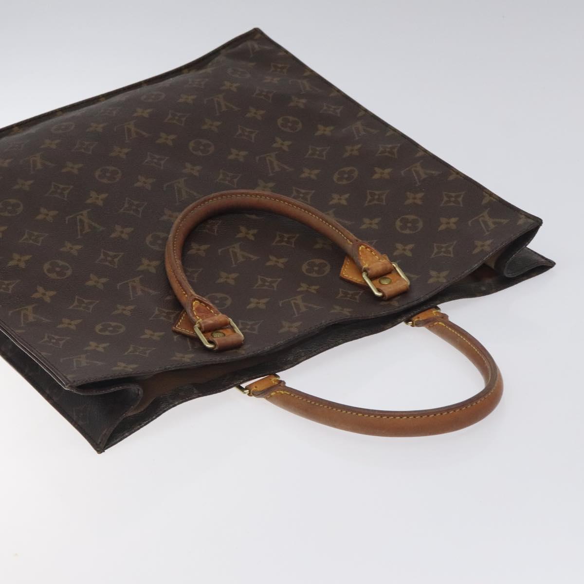 LOUIS VUITTON Monogram Sac Plat Hand Bag M51140 LV Auth 131017