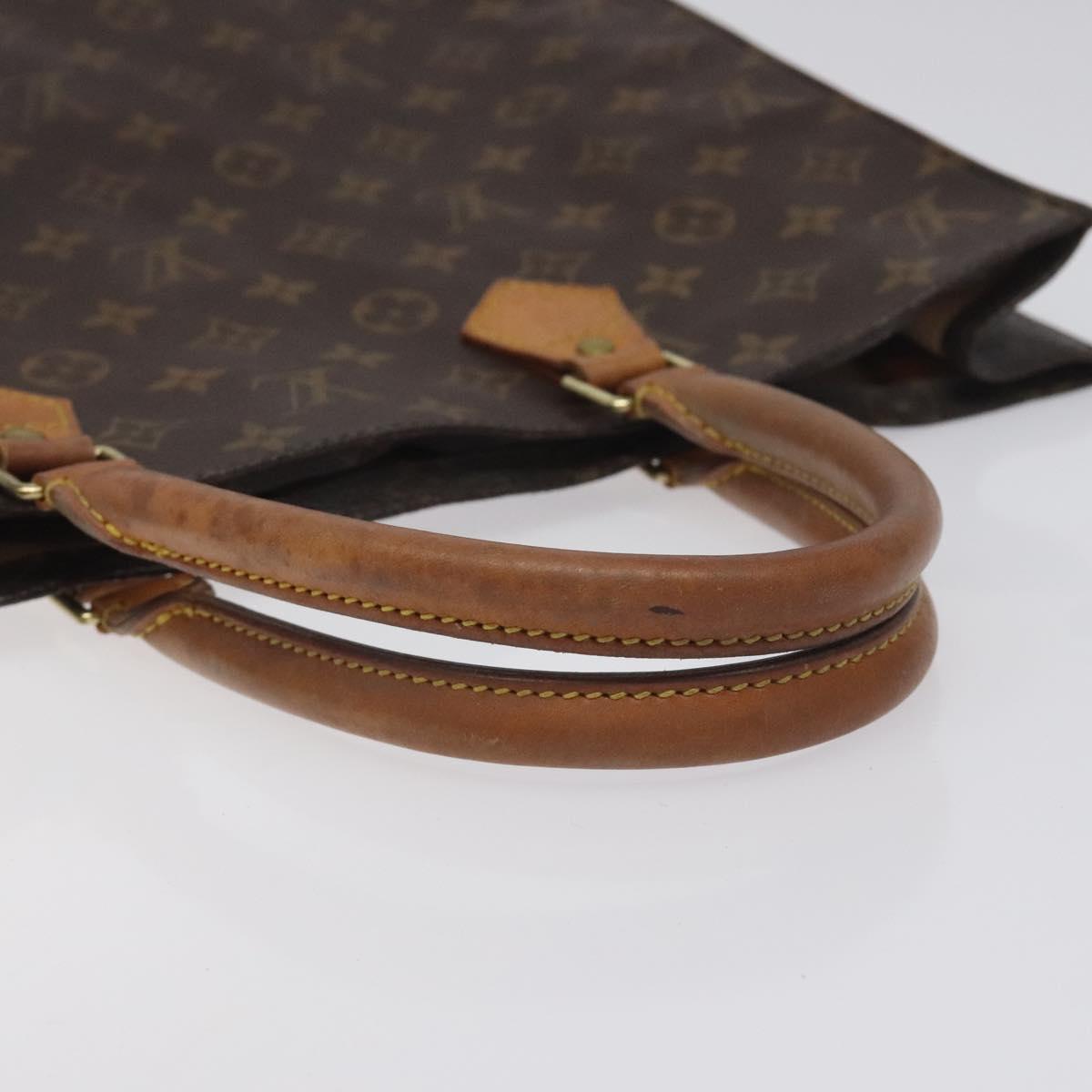LOUIS VUITTON Monogram Sac Plat Hand Bag M51140 LV Auth 131017