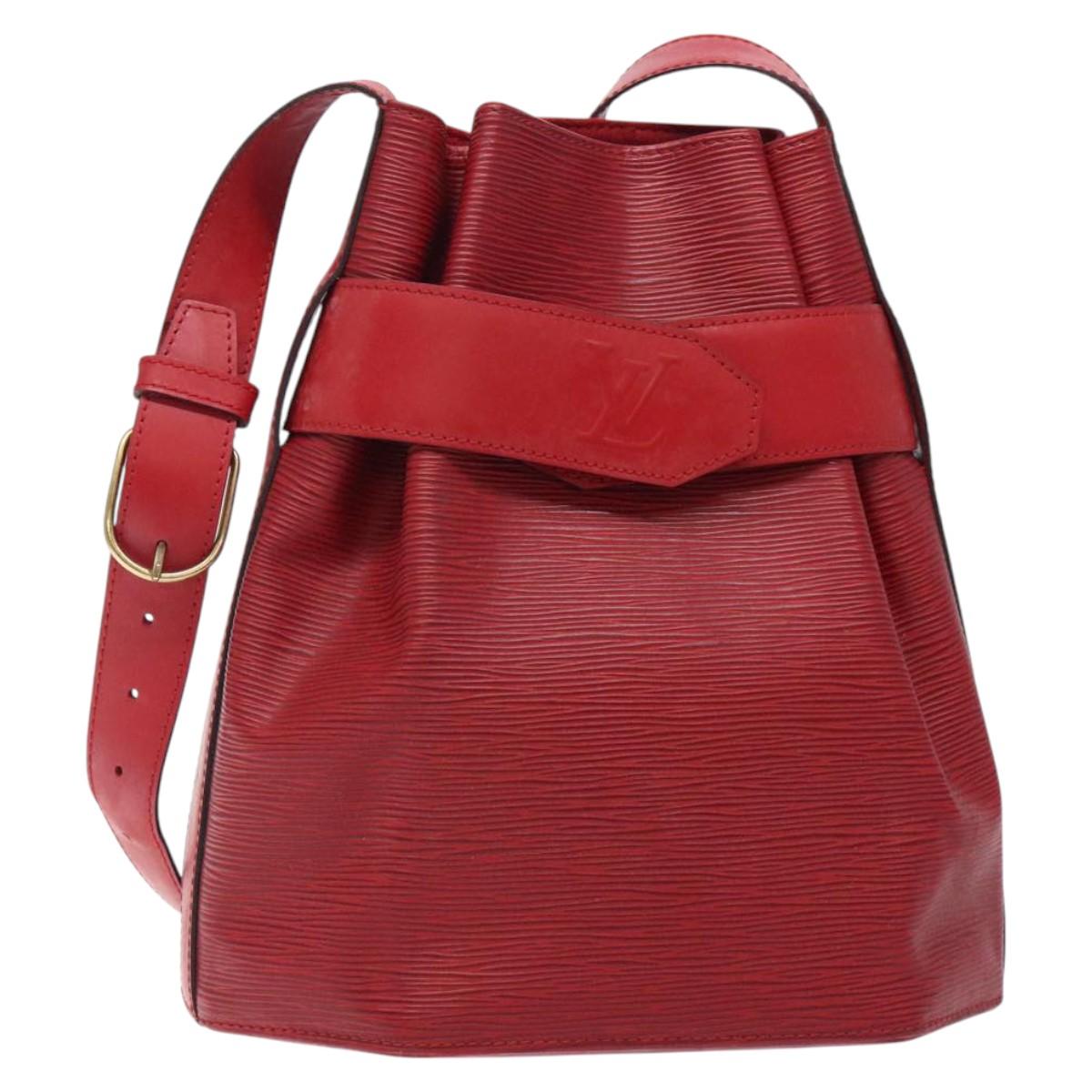 LOUIS VUITTON Epi Sac Depaule PM Shoulder Bag Red M80207 LV Auth 131025