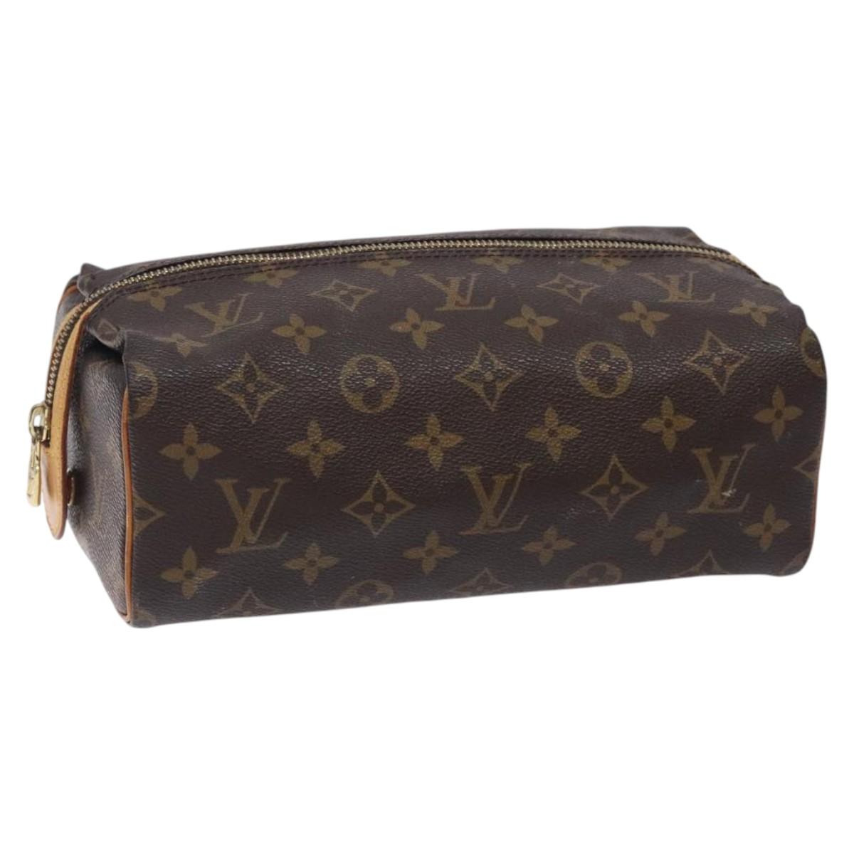 LOUIS VUITTON Monogram Trousse Patte Pression Cosmetic Pouch M47636 Auth 131061
