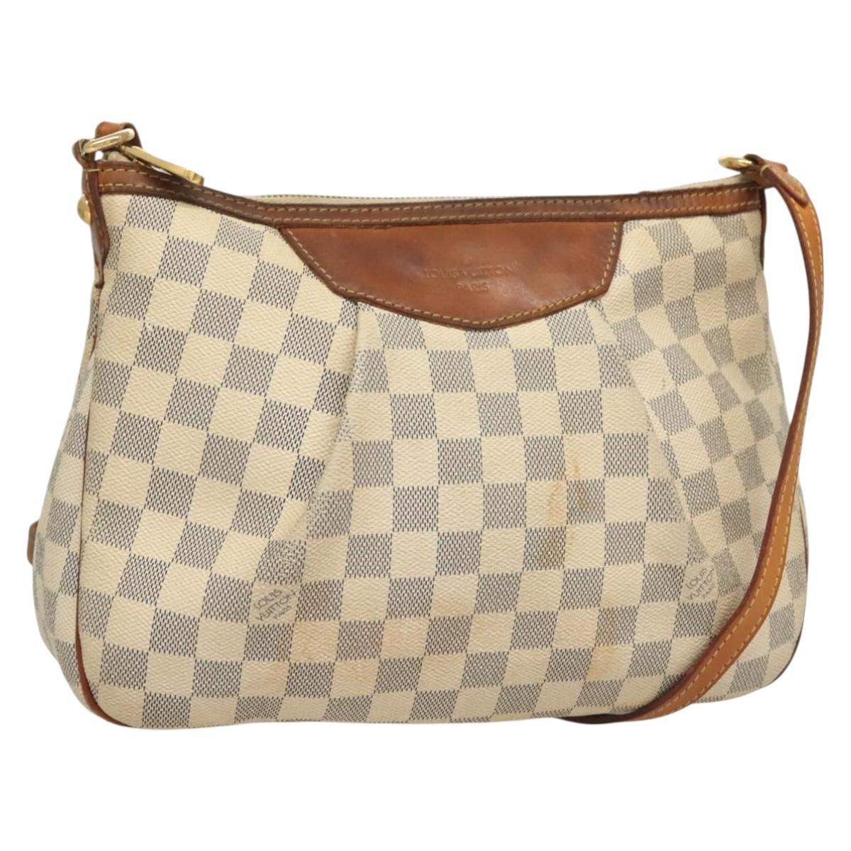 LOUIS VUITTON Damier Azur Siracusa PM Shoulder Bag N41113 LV Auth 131064