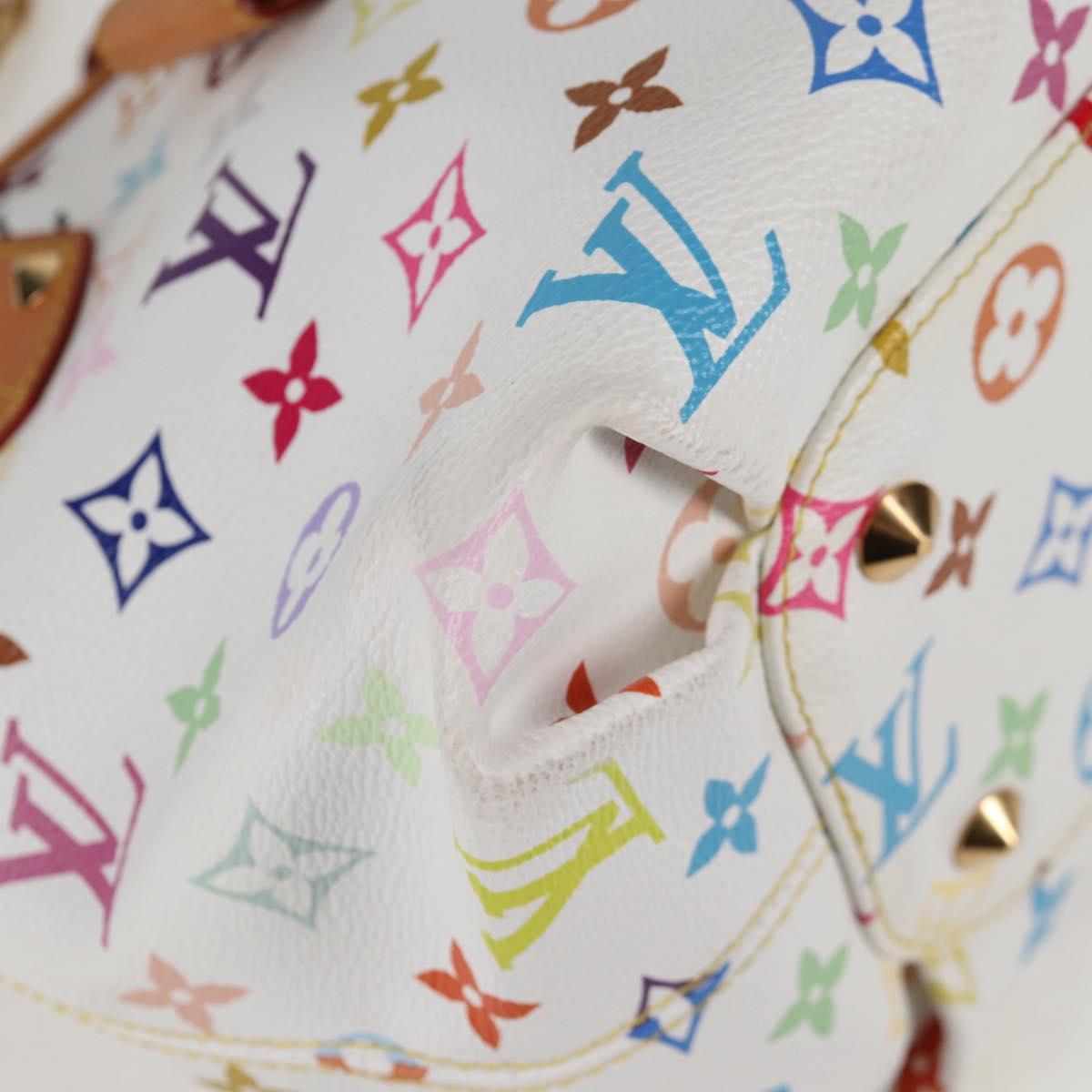 LOUIS VUITTON Monogram Multicolor Annie MM Tote Bag White M40307 LV Auth 131091V