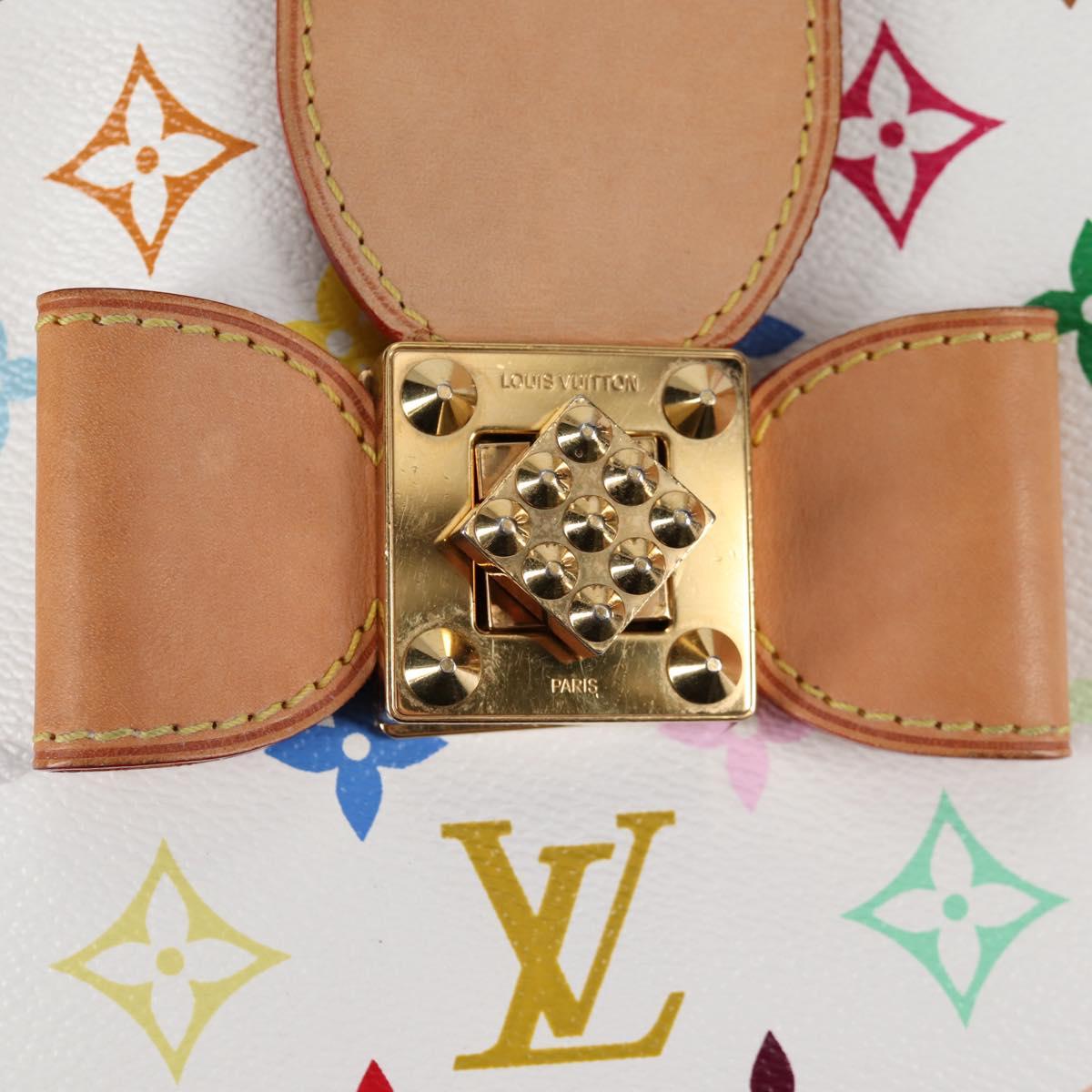 LOUIS VUITTON Monogram Multicolor Annie MM Tote Bag White M40307 LV Auth 131091V
