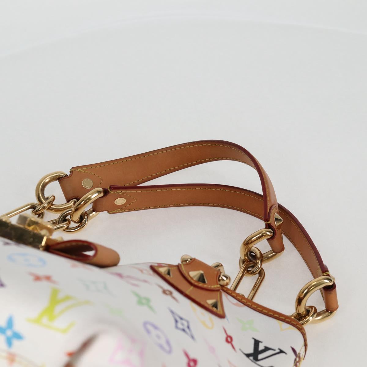 LOUIS VUITTON Monogram Multicolor Annie MM Tote Bag White M40307 LV Auth 131091V