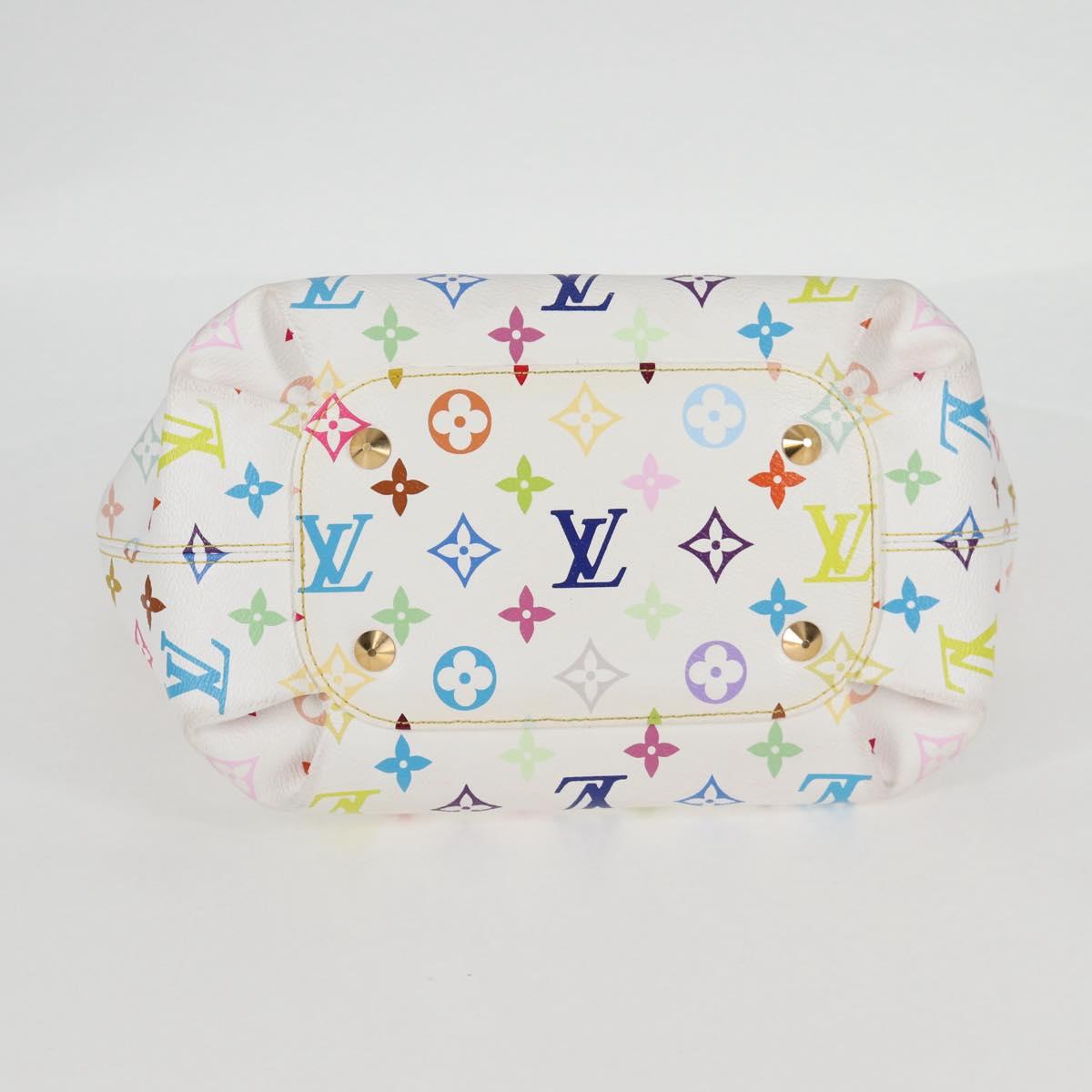 LOUIS VUITTON Monogram Multicolor Annie MM Tote Bag White M40307 LV Auth 131091V