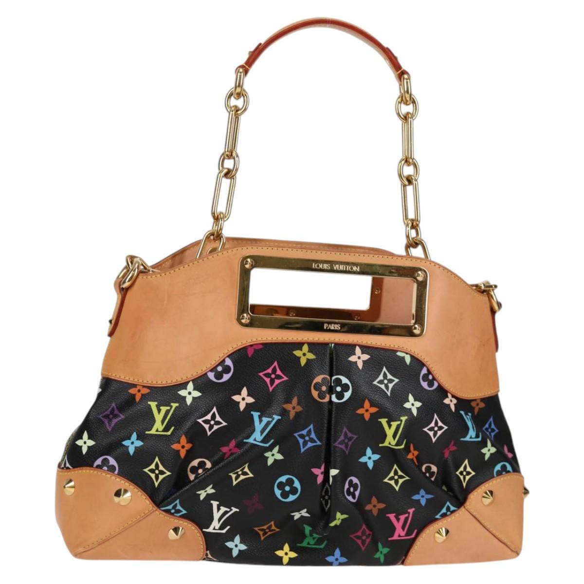 LOUIS VUITTON Monogram Multicolor Judy MM Bag 2Way Black M40256 Auth 131092V