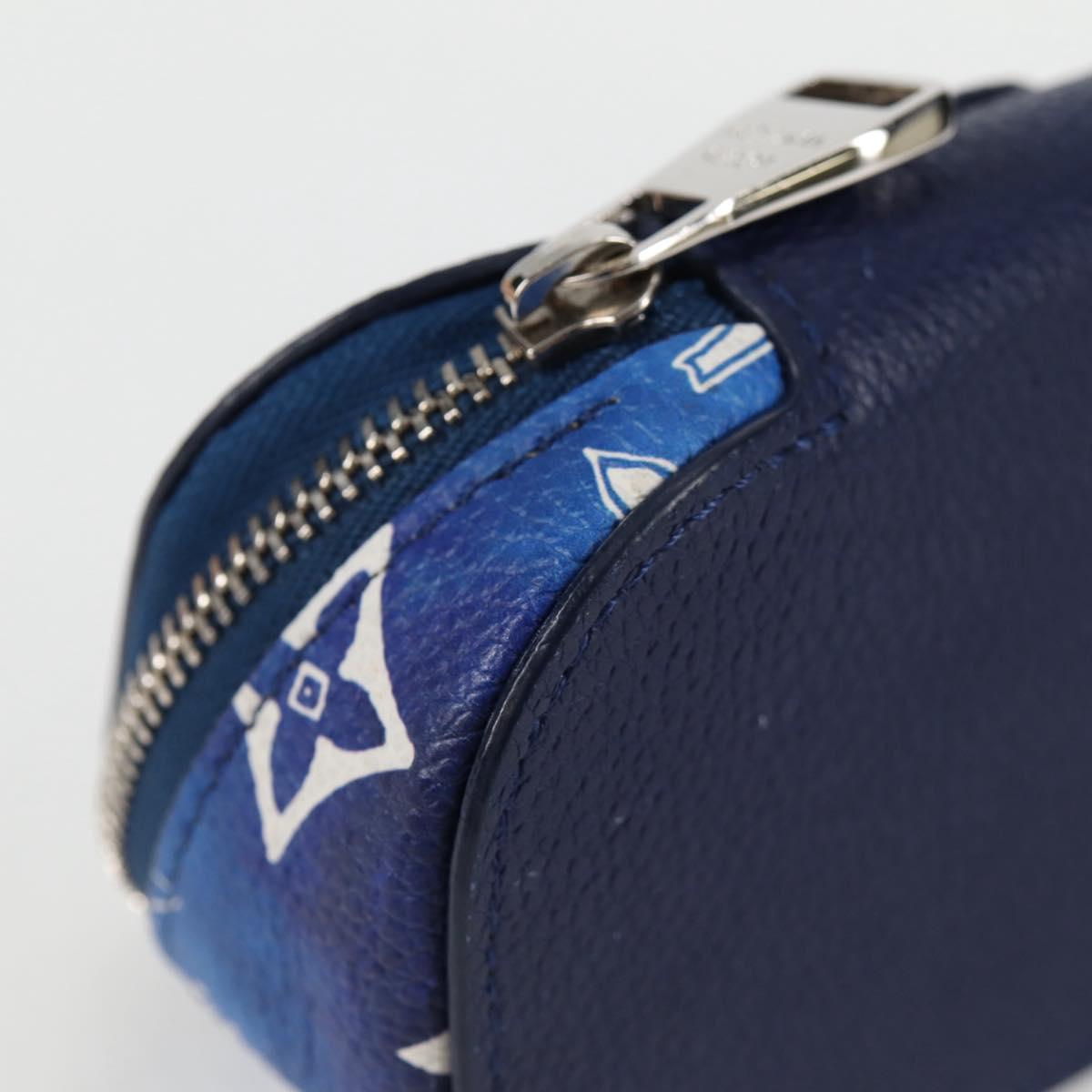 LOUIS VUITTON Bandana Etui Lunet GM Glasses Case Blue GI0764 Auth 131099SAM