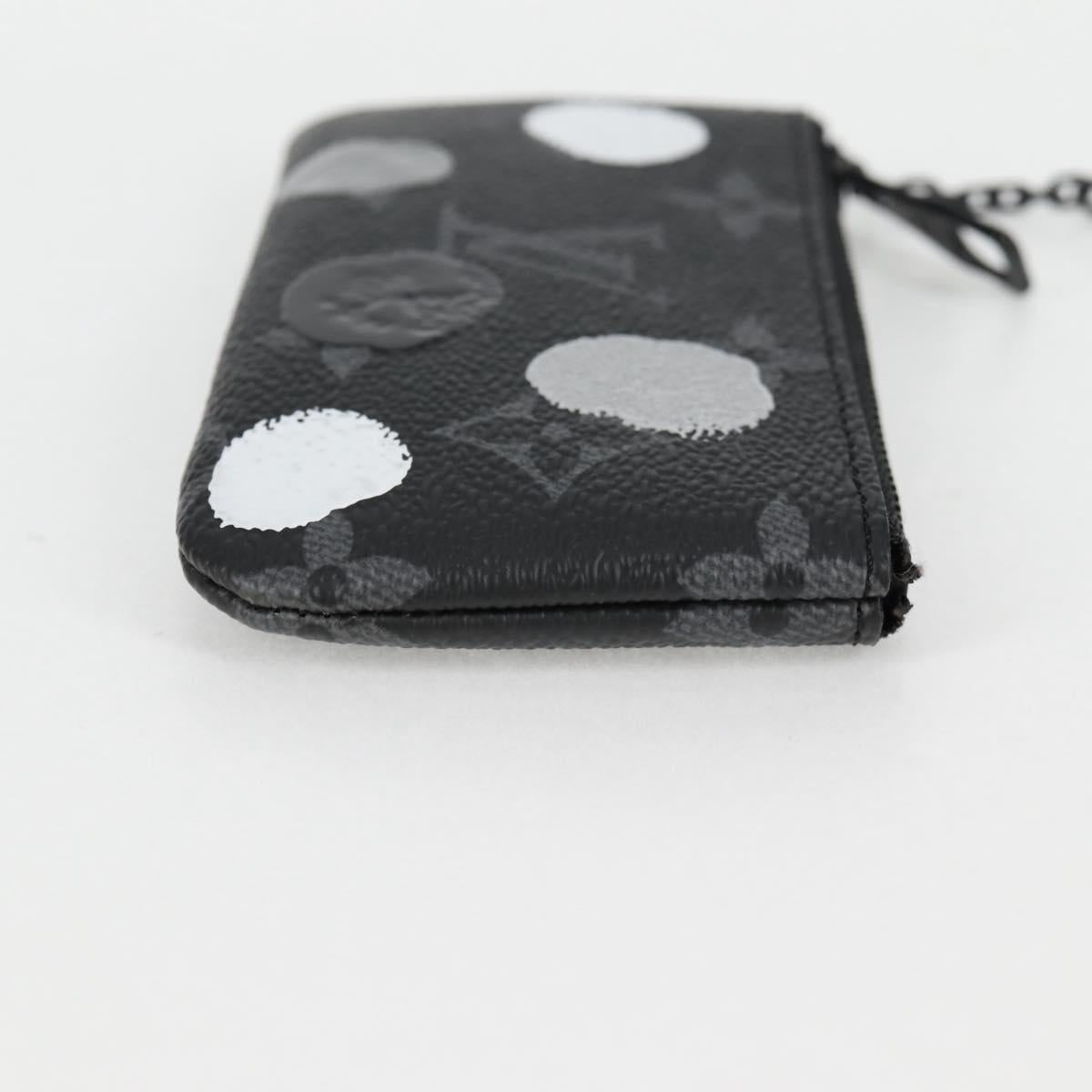 LOUIS VUITTON Eclipse Yayoi Kusama Pochette Cles Coin Purse M81929 Auth 131105M