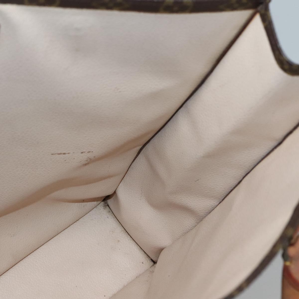 LOUIS VUITTON Monogram Sac Plat Hand Bag M51140 LV Auth 131110