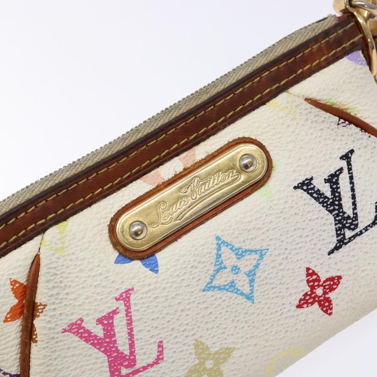 LOUIS VUITTON Multicolor Pochette Mira PM Hand Bag White M60096 LV Auth 131122