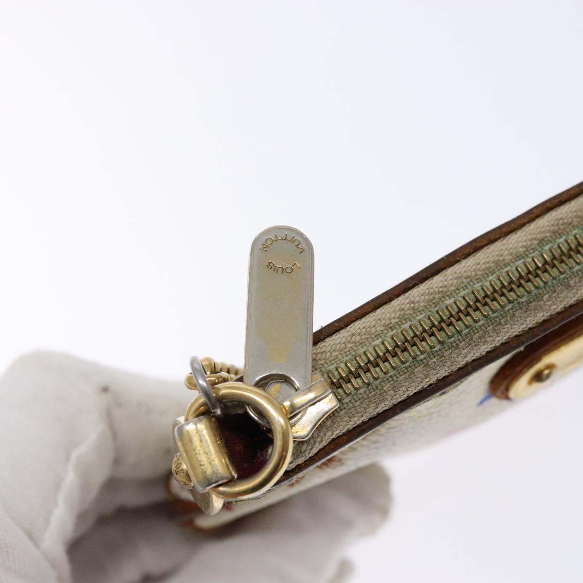 LOUIS VUITTON Multicolor Pochette Mira PM Hand Bag White M60096 LV Auth 131122