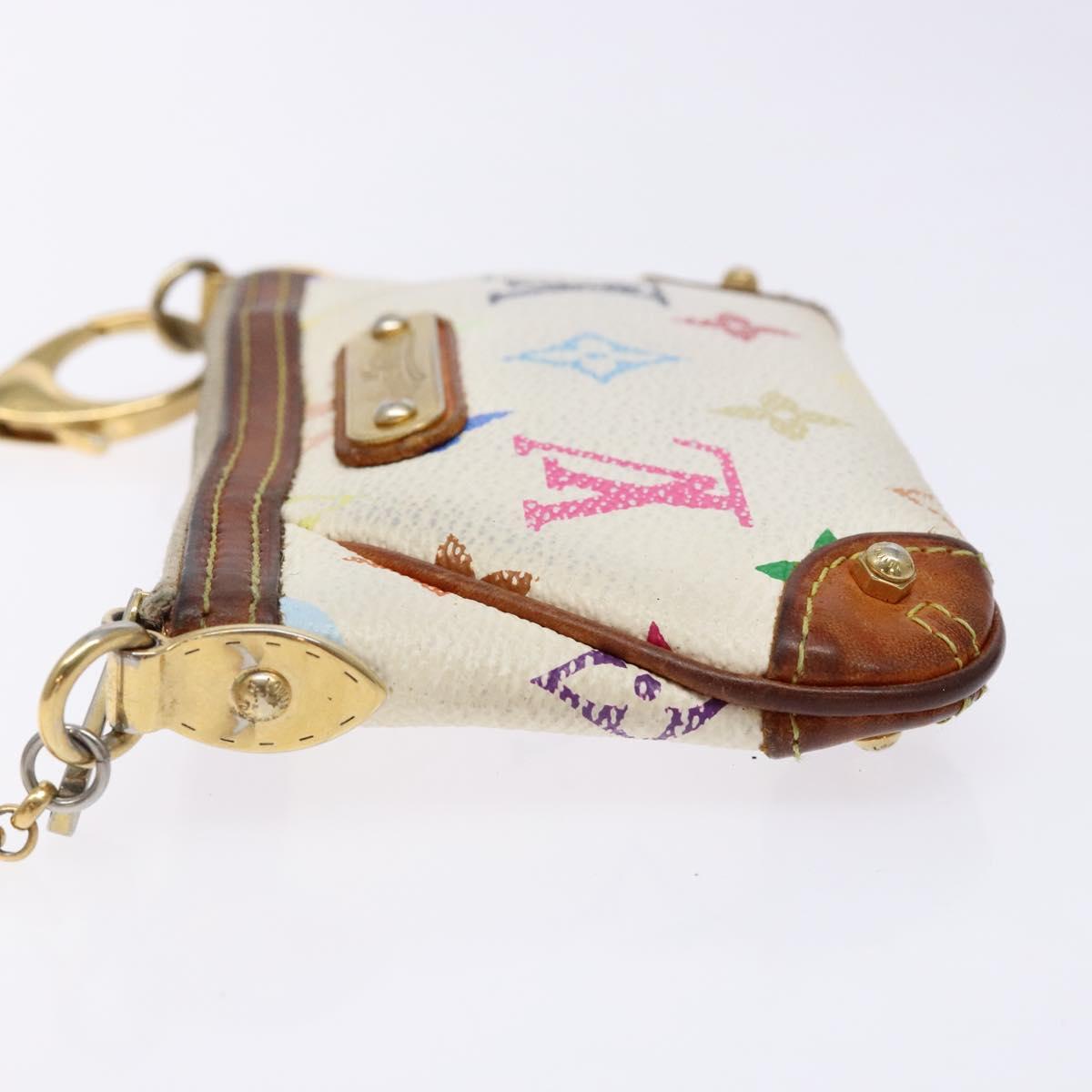 LOUIS VUITTON Multicolor Pochette Mira PM Hand Bag White M60096 LV Auth 131122