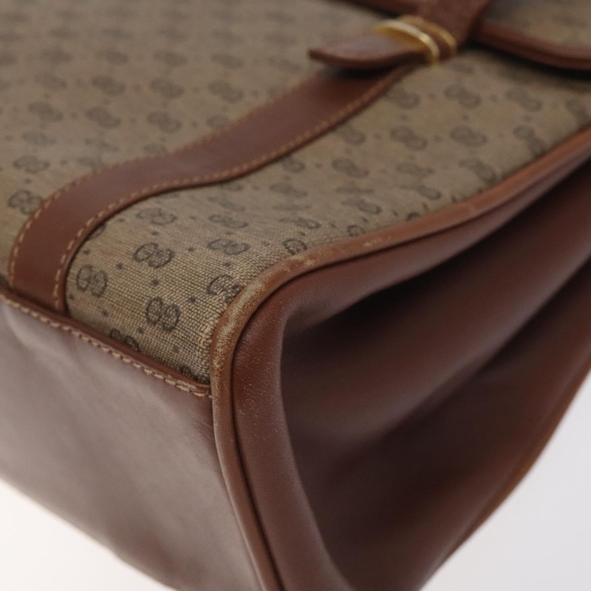 GUCCI Micro GG Supreme Hand Bag PVC Beige Gold 000 46 4857 Auth 131143
