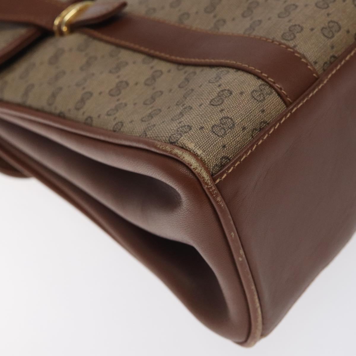 GUCCI Micro GG Supreme Hand Bag PVC Beige Gold 000 46 4857 Auth 131143