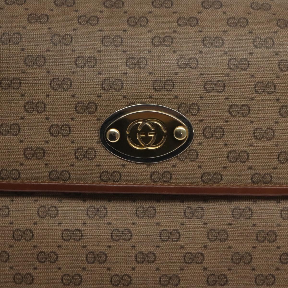 GUCCI Micro GG Supreme Hand Bag PVC Beige Gold 000 46 4857 Auth 131143