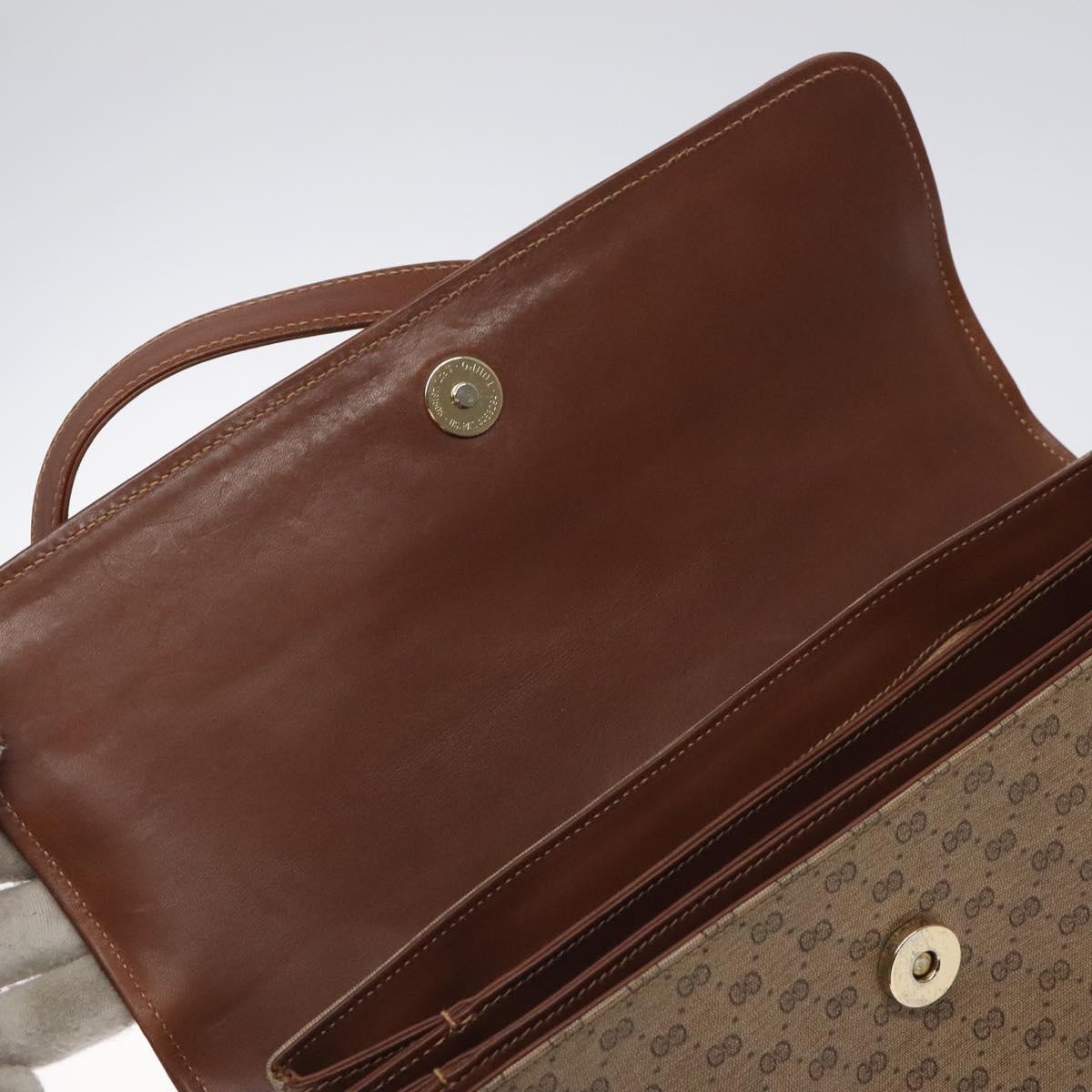 GUCCI Micro GG Supreme Hand Bag PVC Beige Gold 000 46 4857 Auth 131143
