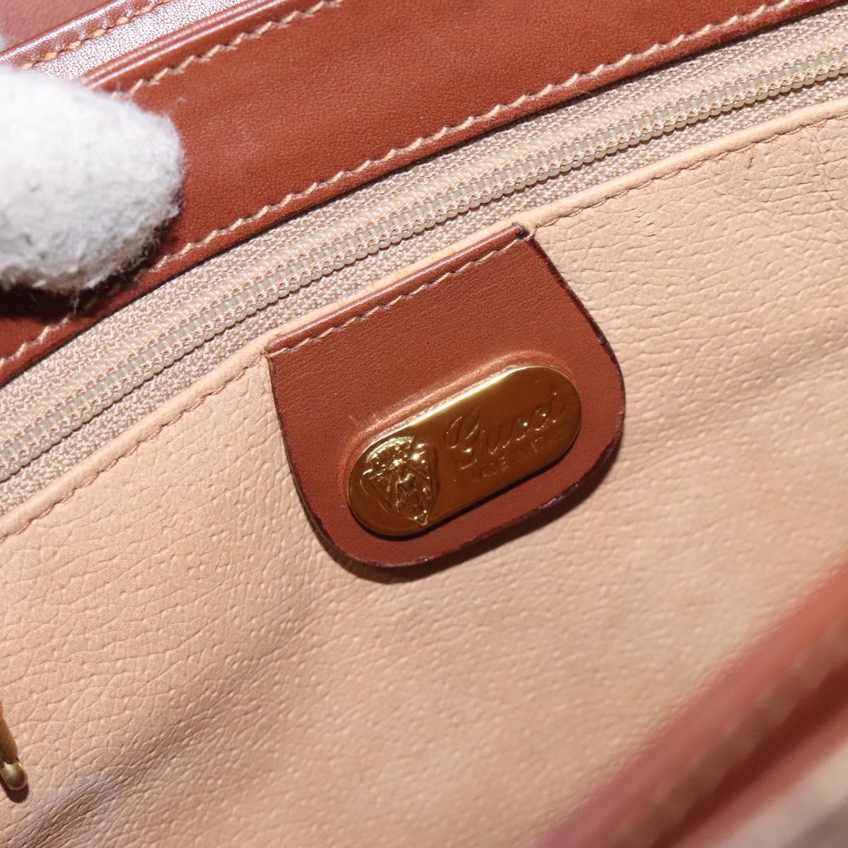 GUCCI Micro GG Supreme Hand Bag PVC Beige Gold 000 46 4857 Auth 131143