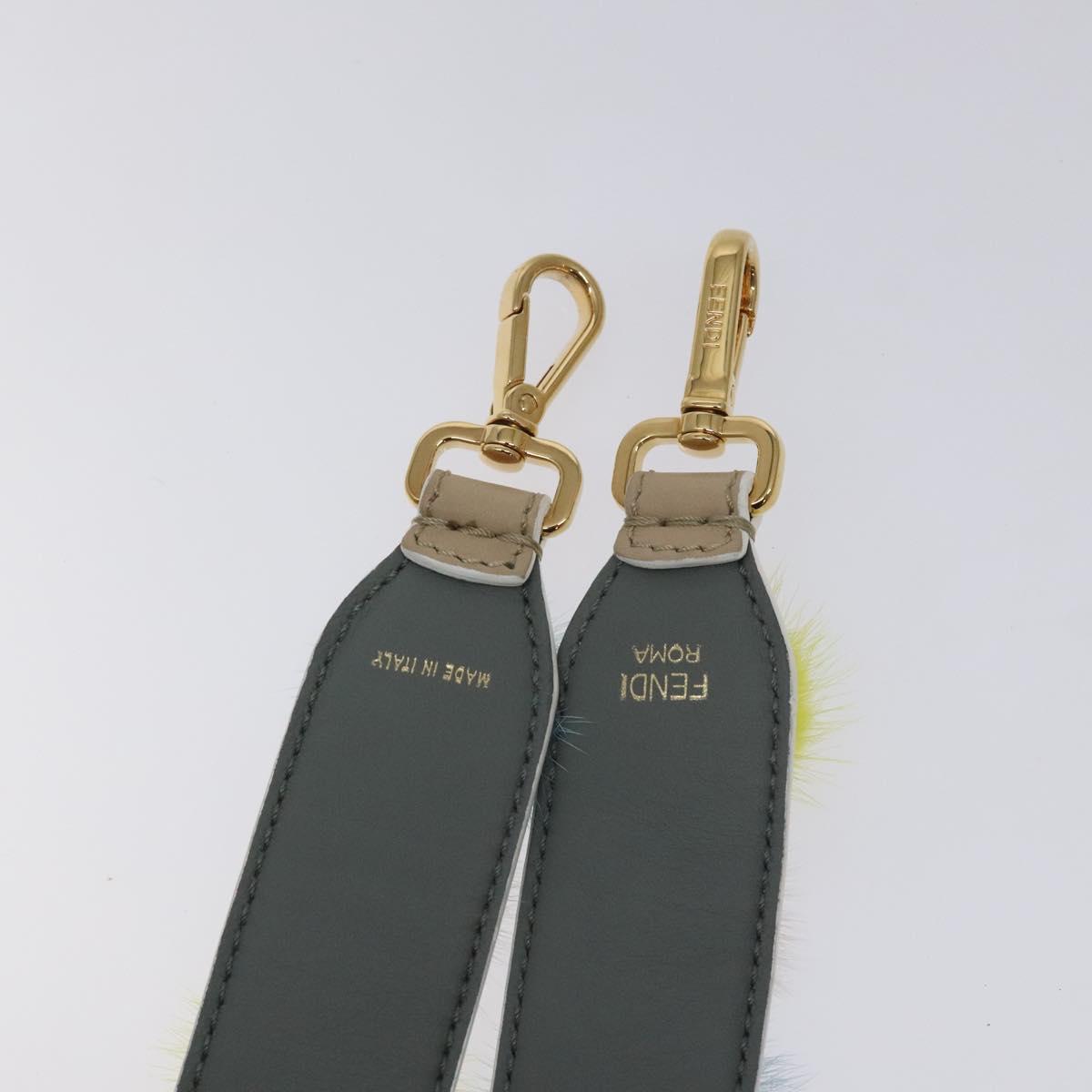 FENDI Shoulder Strap Leather Multicolor Auth 131152
