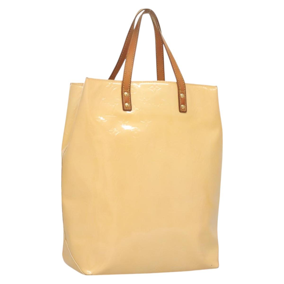 LOUIS VUITTON Vernis Reade MM Hand Bag Marshmallow Pink M91304 LV Auth 131159