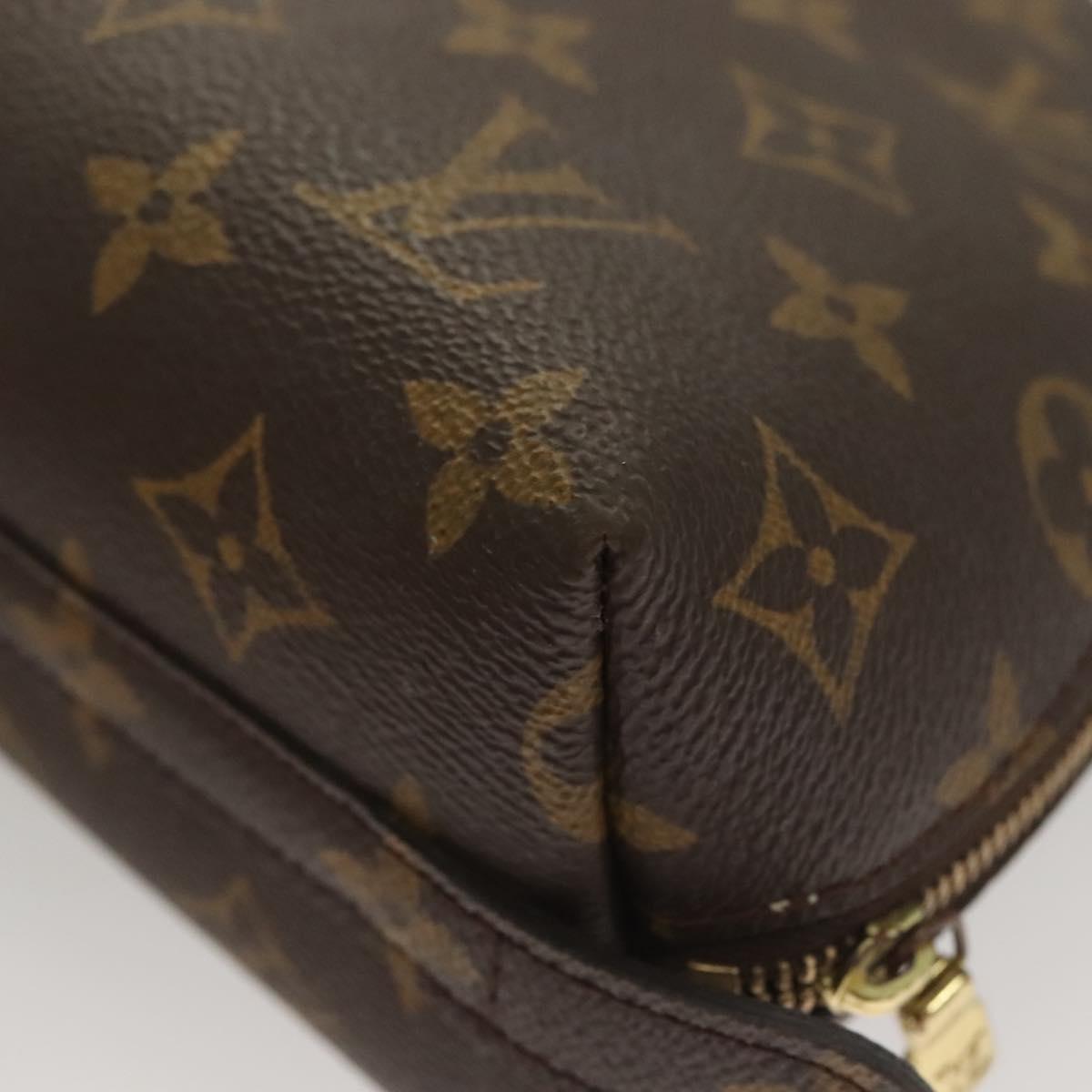 LOUIS VUITTON Monogram Trousse Demi Ronde Cosmetic Pouch M47520 LV Auth 131163