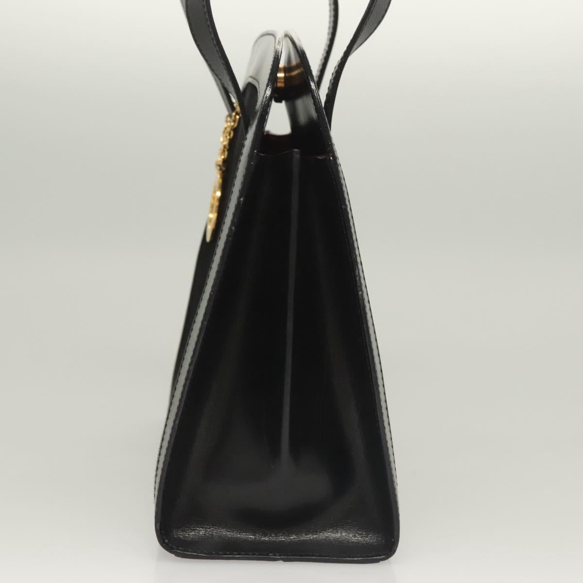 CELINE Shoulder Bag Suede Black Gold Auth 131184