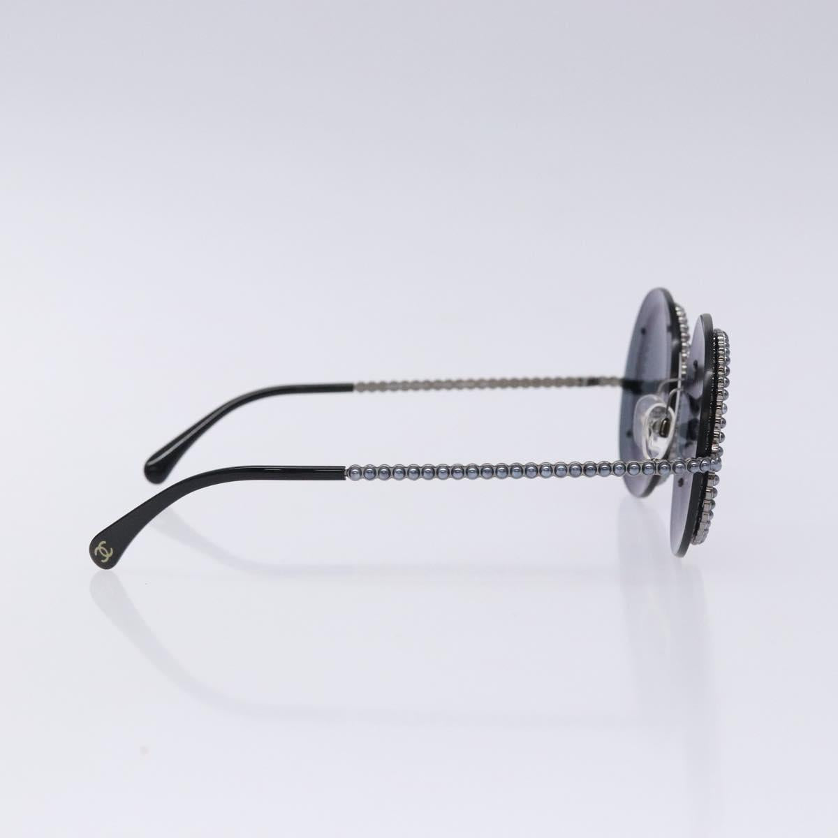 CHANEL Sunglasses plastic Black CC Auth 131207V