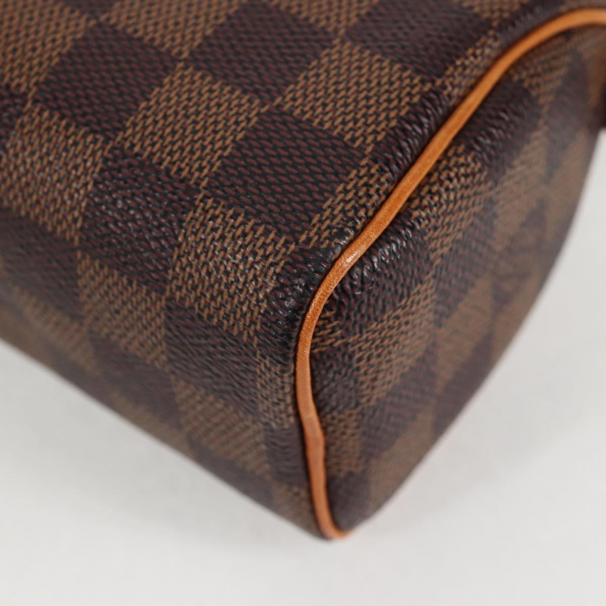 LOUIS VUITTON Damier Ebene Mini Speedy Hand Bag SPO N41536 LV Auth 131209V