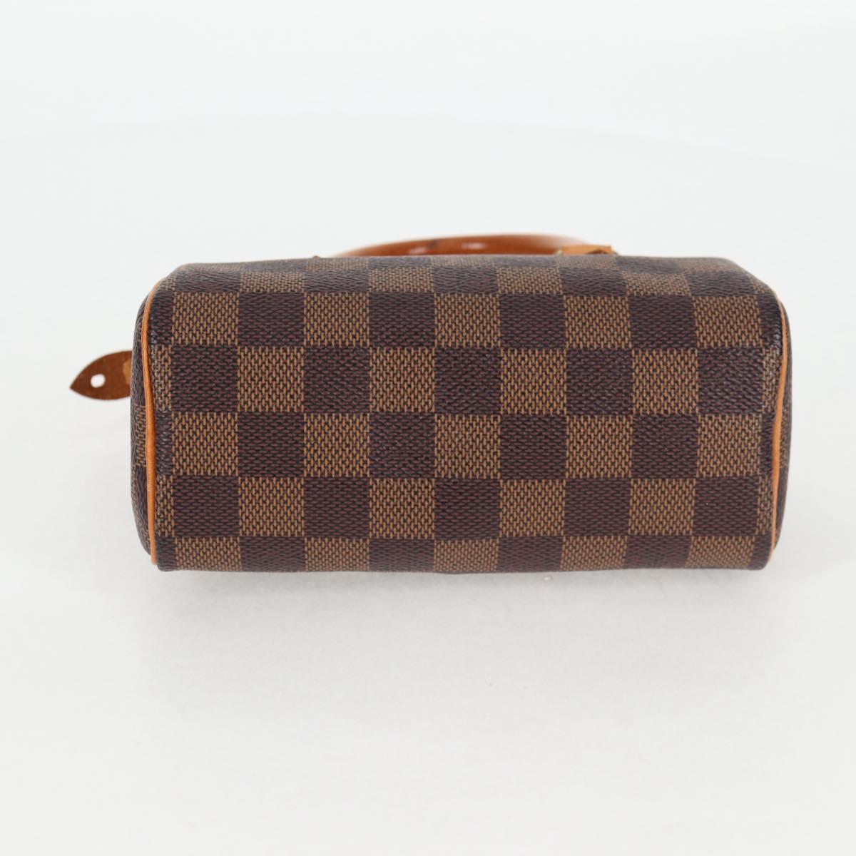 LOUIS VUITTON Damier Ebene Mini Speedy Hand Bag SPO N41536 LV Auth 131209V
