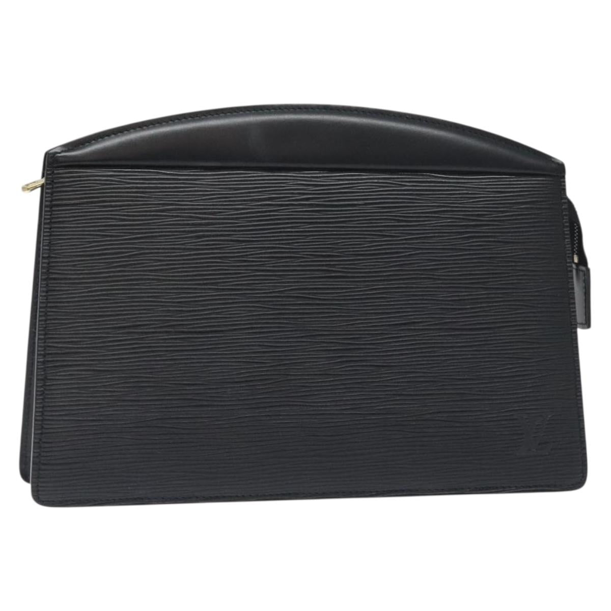 LOUIS VUITTON Epi Trousse Crete Pouch Black M48402 LV Auth 131234