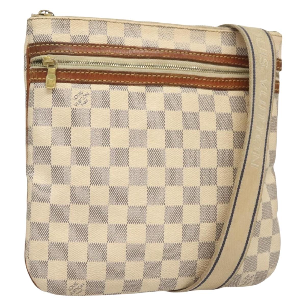 LOUIS VUITTON Damier Azur Pochette Bosphore Shoulder Bag N51112 LV Auth 131238