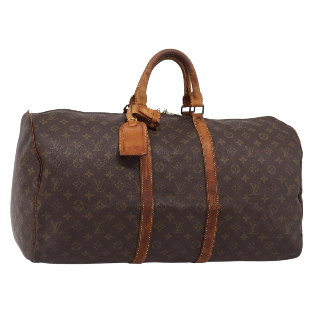 LOUIS VUITTON Monogram Keepall 50 Boston Bag M41426 LV Auth 131264