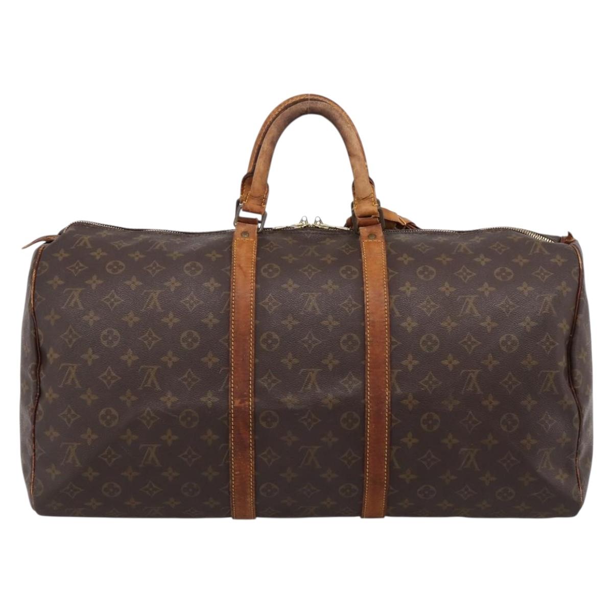 LOUIS VUITTON Monogram Keepall 50 Boston Bag M41426 LV Auth 131264