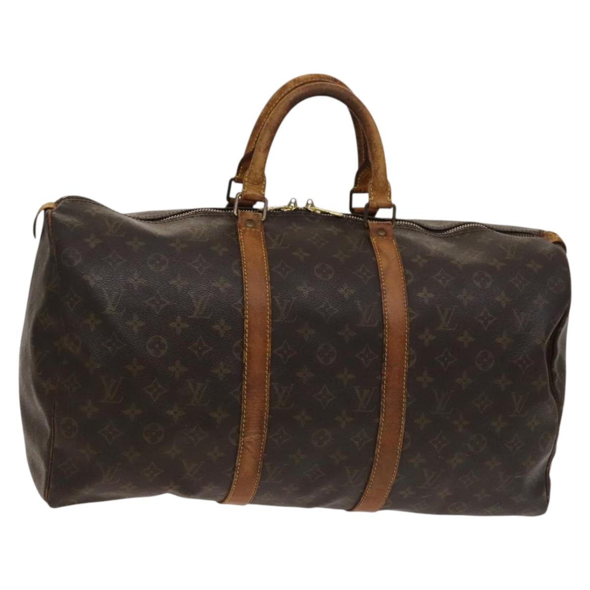 LOUIS VUITTON Monogram Keepall 50 Boston Bag M41426 LV Auth 131288