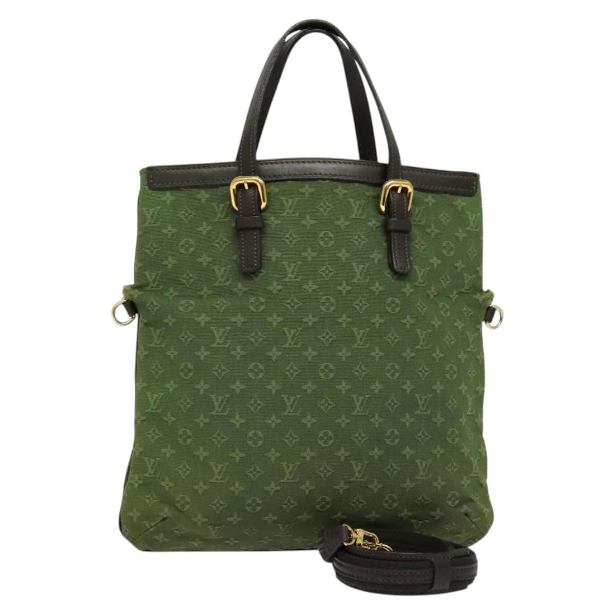 LOUIS VUITTON Monogram Mini Franoise 2Way Tote Bag TST Khaki M92422 Auth 131309