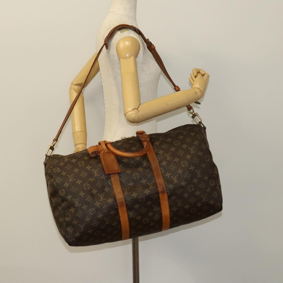 LOUIS VUITTON Monogram Keepall Bandouliere 50 Boston Bag M41416 LV Auth 131315