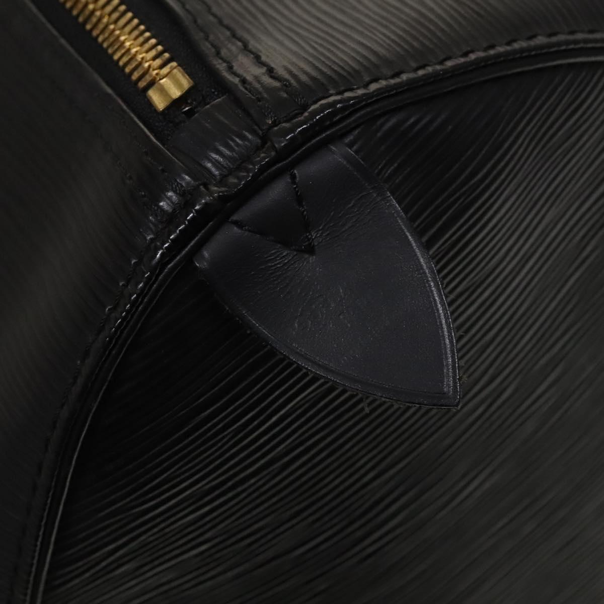 LOUIS VUITTON Epi Keepall 55 Boston Bag Noir Black M42952 LV Auth 131324