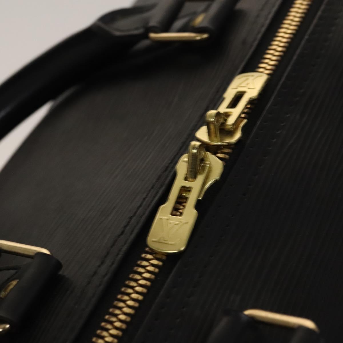 LOUIS VUITTON Epi Keepall 55 Boston Bag Noir Black M42952 LV Auth 131324