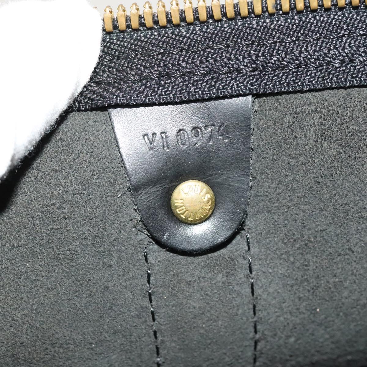 LOUIS VUITTON Epi Keepall 55 Boston Bag Noir Black M42952 LV Auth 131324