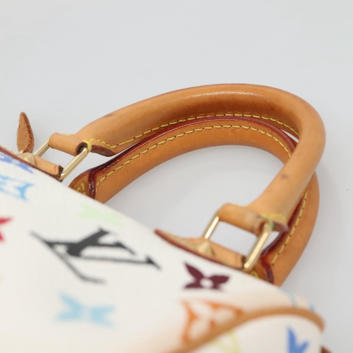 LOUIS VUITTON Monogram Multicolor Mini Speedy Hand Bag White M92645 Auth 131386V