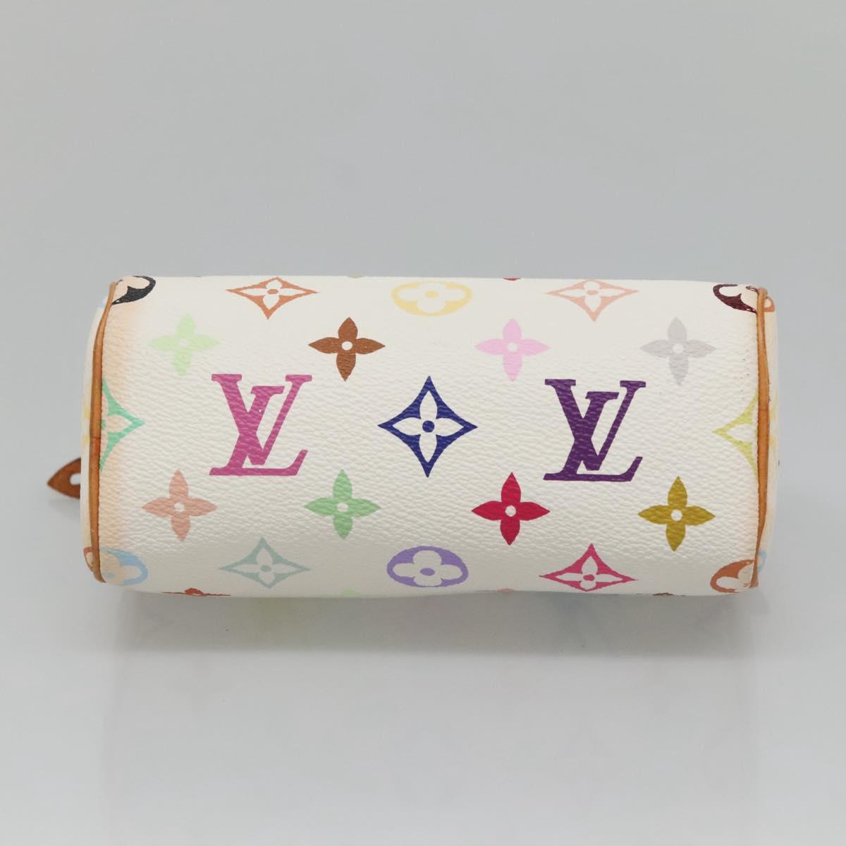 LOUIS VUITTON Monogram Multicolor Mini Speedy Hand Bag White M92645 Auth 131386V