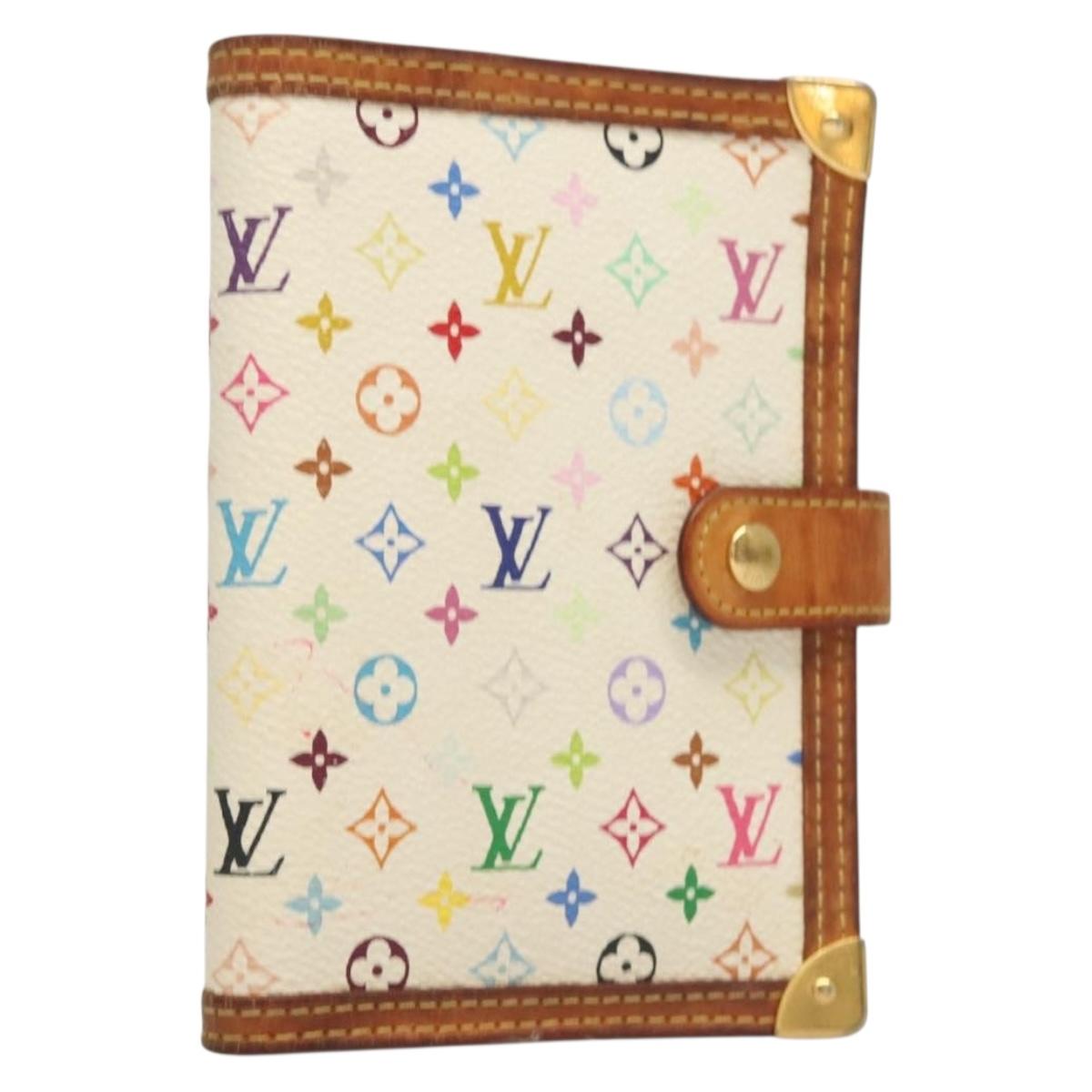 LOUIS VUITTON Multicolor Agenda PM Day Planner Cover White R21074 Auth 131460