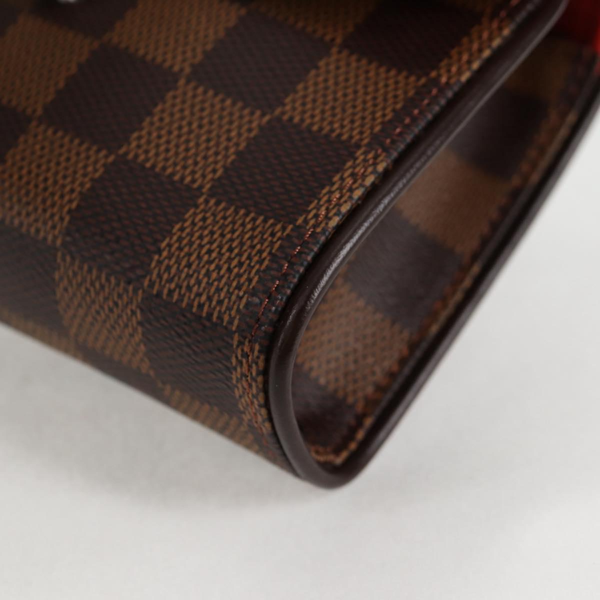LOUIS VUITTON Damier Ebene Pochette Florentine Waist Bag N51856 LV Auth 131472V